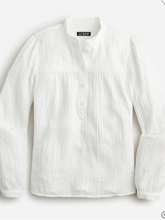 J. Crew Tops - J.Crew Fresco top in soft gauze white EXCELLENT Medium